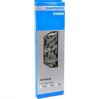 Цепь SHIMANO HG40, 6/7/8 скоростей, 114 звеньев, ампульный пин (1шт)