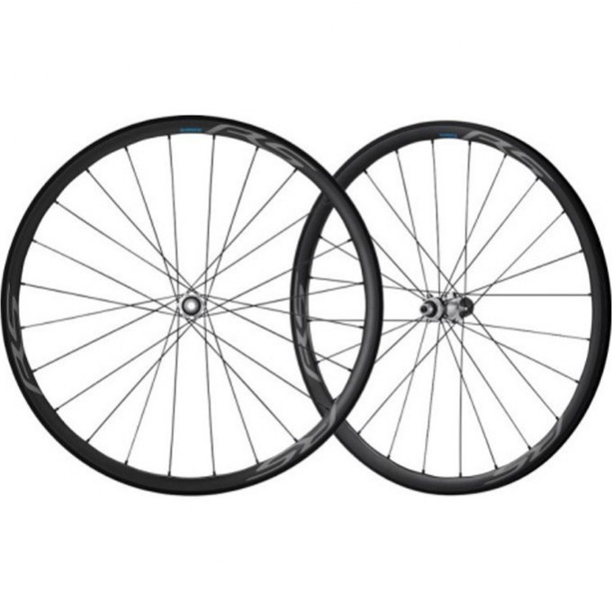 Комплект колес SHIMANO RS770, переднее и заднее, 10-11 скоростей, клинчерное под дисковый тормоз C.LOCK, под полые оси, черный EWHRS770C30P12L