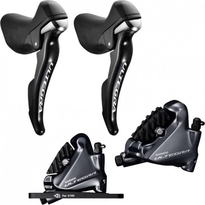 Шифтер/Тормозная ручка SHIMANO ULTEGRA, ST-R8020, ПРАВ/ЛЕВ, 2X11СК., ТРОСЫ, ОПЛЕТКА, SM-BH90, МАСЛО, КАЛИПЕРЫ BR-R8070 ISTR8020PA2