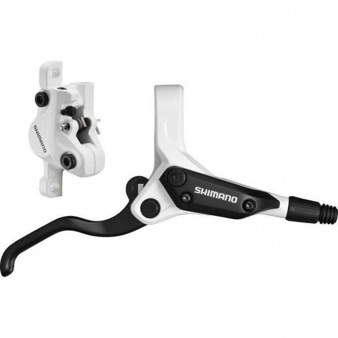 Тормоз дисковый SHIMANO M396, BL(ЛЕВ)/BR(ПЕР.), ПЛАСТ. КОЛ., 1000мм, ЦВ. БЕЛЫЙ EM396MFPRA100