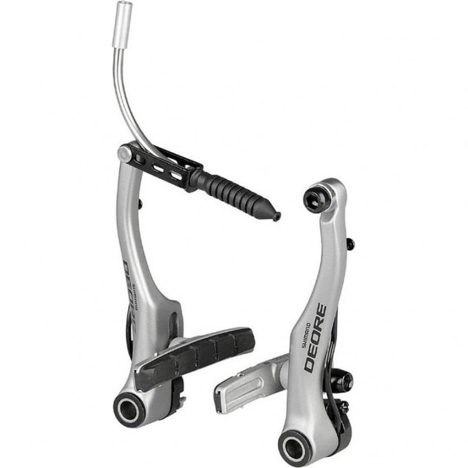 Тормоз SHIMANO DEORE V-BR LX, BR-T610, серебреный, передний, колодки S70C EBRT610FX41SSP