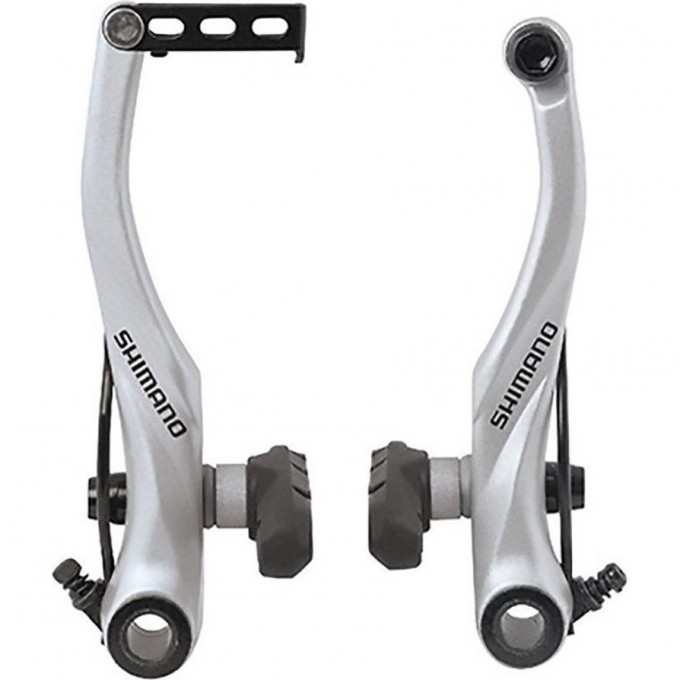 Тормоз SHIMANO V-BR ALIVIO, T4010, серебреный, задний, колодки S70C EBRT4010RX41SSP