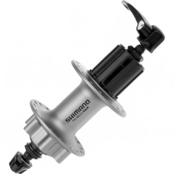 Втулка задняя SHIMANO DEORE, M525A, 32 отверстия, 8/9 скоростей, QR, 6-болтов, серебристый