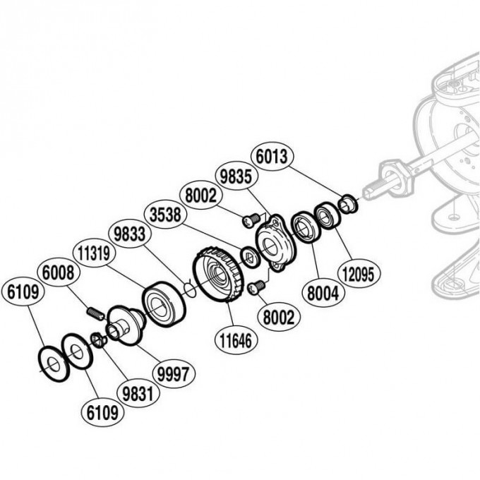 Подшипник штока SHIMANO BEARING WATERPROOF (C) RD8004