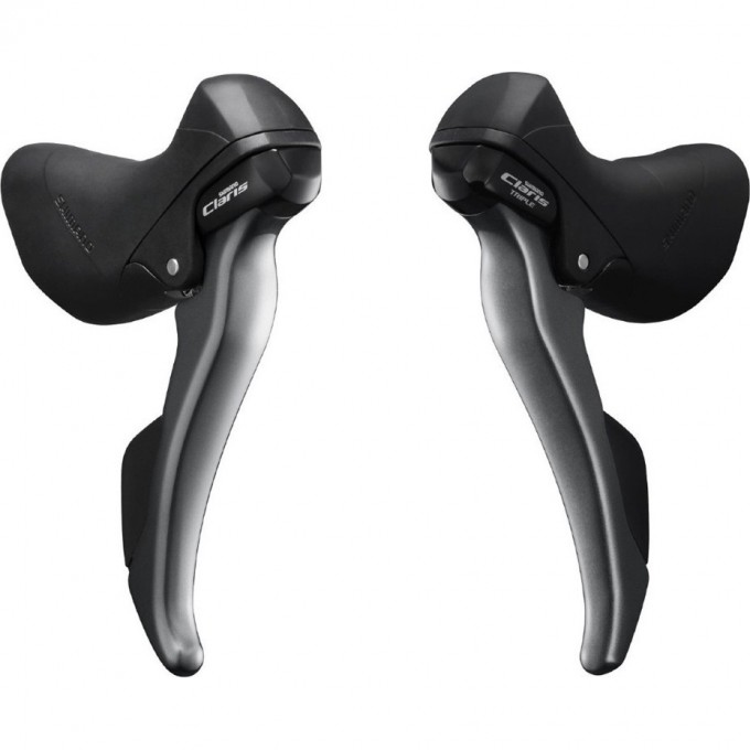 Шифтер SHIMANO CLARIS, R2000, левый/правый, 2X8 скоростей, трос+оплетка, для плоского руля ESLR2000DPA