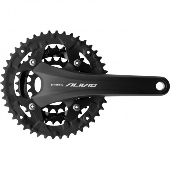 Система SHIMANO ALIVIO, T4060, 170 мм, интегрированный вал, 44/32/22, без защиты, черный EFCT4060CX422XL