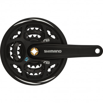 Система SHIMANO ALTUS M311, 170 мм, квадрат, 42/32/22T, с защитой, черный
