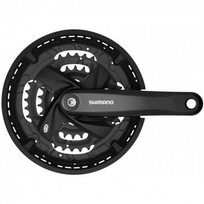 Система SHIMANO ALTUS, M371, 170 мм, квадрат, 44/32/22, с болтами, с защитой, черный EFCM371C422CL