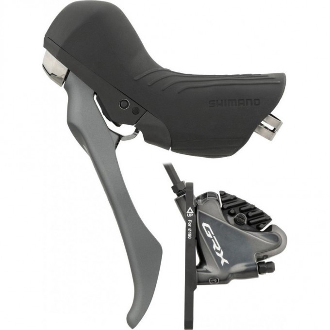 Тормоз дисковый SHIMANO GRX, ST-RX810-LA/BR-RX810, левый, рычаг под диск тормоза с кулером для 160мм IRX8103DLF6SC100A