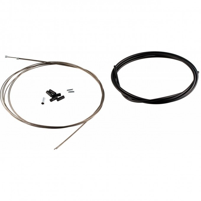 Трос и оплетка переключателя SHIMANO SP41, черная оплетка 1700 мм, трос 1.2X2100 мм, концевики и наконечники Y60098022