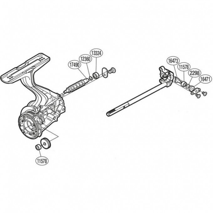 Запчасть для катушки SHIMANO OSCILLATION SET набор для бесконечного винта PK0340