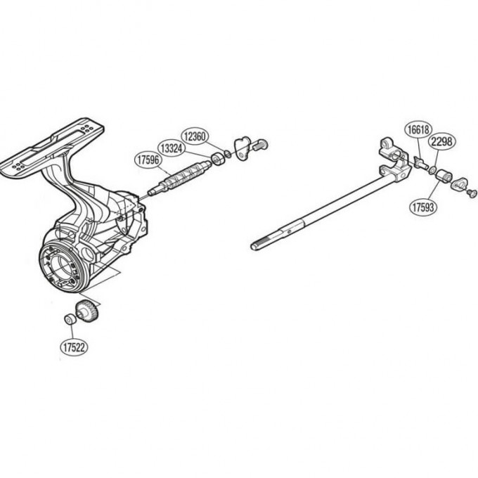Запчасть для катушки SHIMANO OSCILLATION SET набор для бесконечного винта PK0352